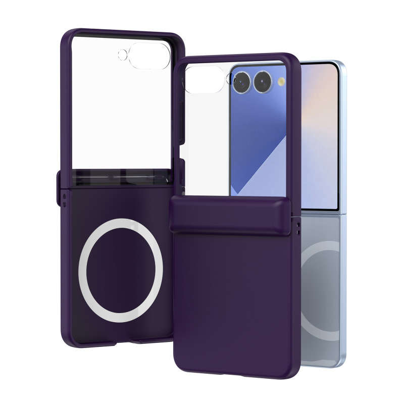 Samsung Galaxy Z Flip7 中央軸内蔵磁気電話ケース ZFlip 40% off スタックソリッドカラー保護カバーに適しています。|undefined
