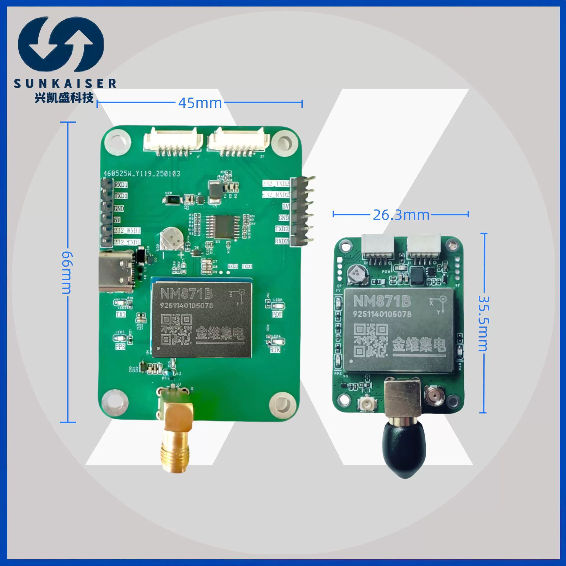 Jinwei Real-Collection GNSS модуль определения положения RTK высокой точности NM871B, уровень смещения см