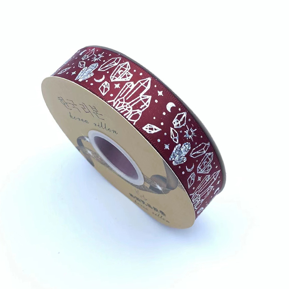 Nuevo soporte de barra de cinta hecha a mano DIY láser plata cristal mineral cinta arco joyería caja de regalo lote de embalaje