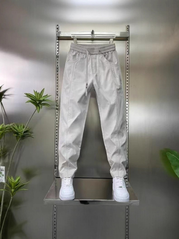 春秋拼接宽松时尚拉链绣裤标潮休闲快手卫裤小脚网红2025同款抖音|undefined