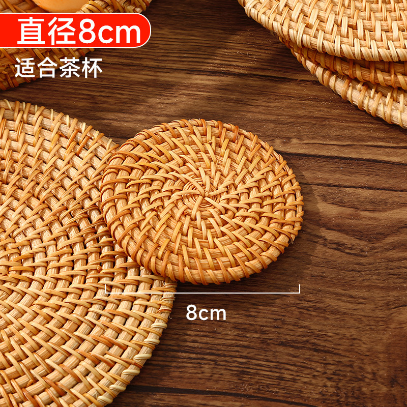 Alfombrilla de aislamiento térmico Alfombrilla de olla anti-escaldado para el hogar de ratán Alfombrilla de tazón Alfombrilla de mesa resistente a altas temperaturas Alfombrilla de plato resistente al calor Posavasos Soporte para tetera