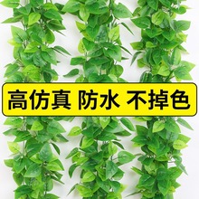 仿真葡萄叶藤条藤蔓植物树叶子管道吊顶装饰花藤假花塑料绿叶缠绕