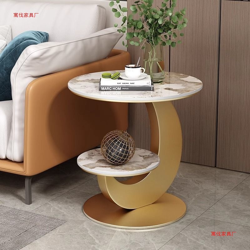 Light Luxury Side Living Room Sofa Side Table Balcony Small Coffee Table Round Table Creative Small Table Simple Household Small Side Table