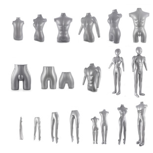 Inflatable model props PVC gray foldable portable dummy upper body lower body full body costume model