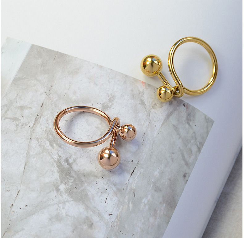 Rings Classification 6, 7, 8 Ring Size 1 Piece Quantity Wholesale Jewelry Fashion Solid Color 304 Stainless Steel 18K Gold Plated Plating Rings