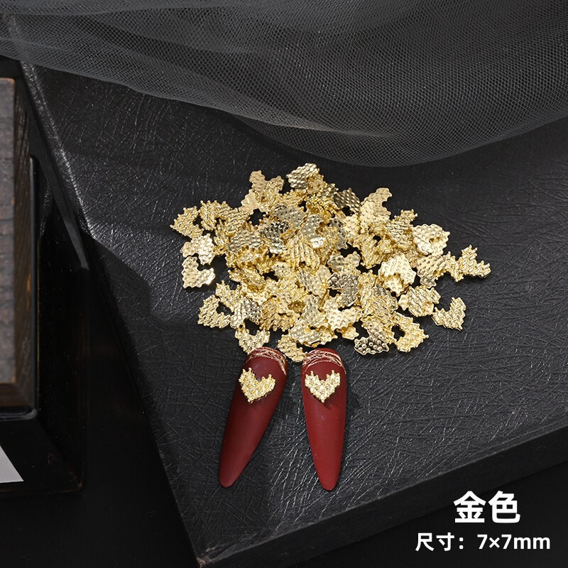 新型金属愛ネイルアクセサリーのネットレッドが爆発した日系超フラッシュハート型桃心合金爪装飾|undefined