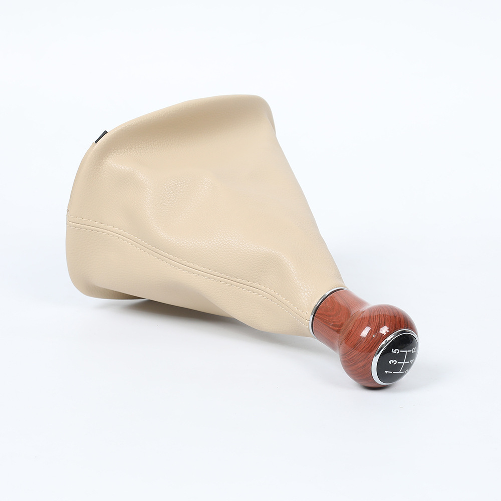 Adecuado para Volkswagen Passat B5 coche beige cubierta de polvo grano de madera Cambio de engranaje traje de balonmano palanca de engranaje cabeza image 6