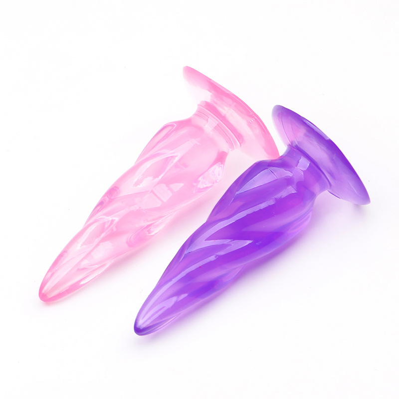 Crystal Anal Plug Bead Strip, Purple TPR Training Toy for Adults — detail image 6