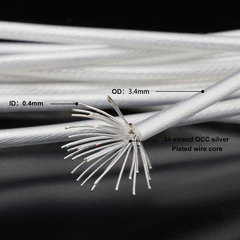 7N OCC single crystal copper silver-plated wire transparent Teflon power cord internal connection wire speaker speaker wire scattered wire