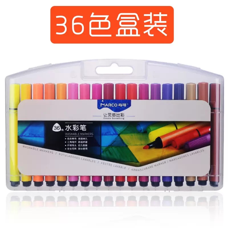 Marco niños/estudiante arte pintura triángulo varilla lavable 12/24/36 color acuarela pluma 4630