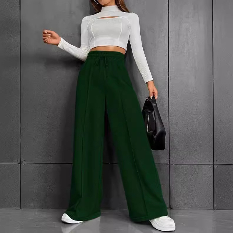 Pantalones deportivos para mujer en otoño 2025, nuevos pantalones de chándal rectos sueltos, pantalones de pierna ancha, pantalones casuales de baile al aire libre