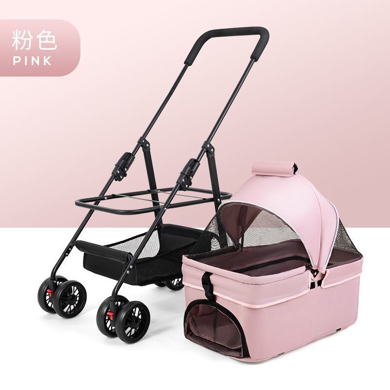 宠物推车狗狗代步猫咪泰迪手推车外出中小型狗拉车轻便可折叠分离|undefined