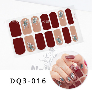 Internet Celebrous Fresh Nail Polish Film Nail Art Sticker Full Sticker Simple Waterproof Nail Art Sticker Removable Wearing Nail Art Set