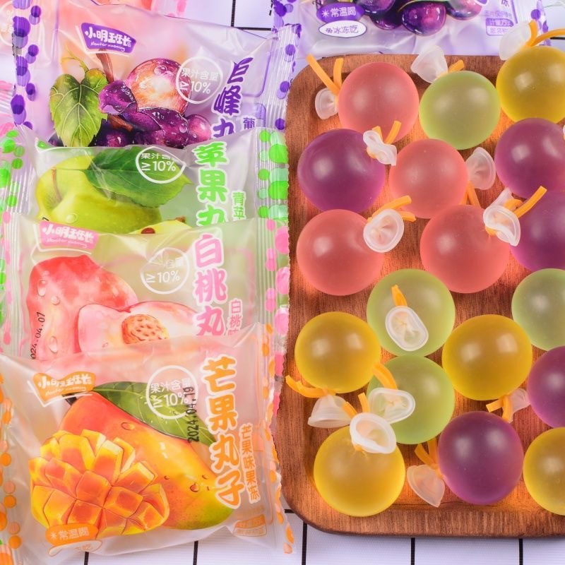 Pop-Up Jelly Balloons, Jelly Balls, Internet-Famous Snacks, Grape-Flavored Fruit Jelly, Mixed Flavors