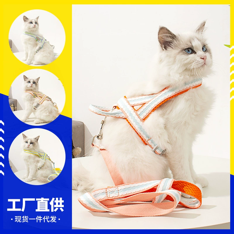 Сетчатый дышащий собачий поводок собачий поводок собачий поводок 3D маленький и маленький собачий легкое седло на груди с поводком для домашних животных