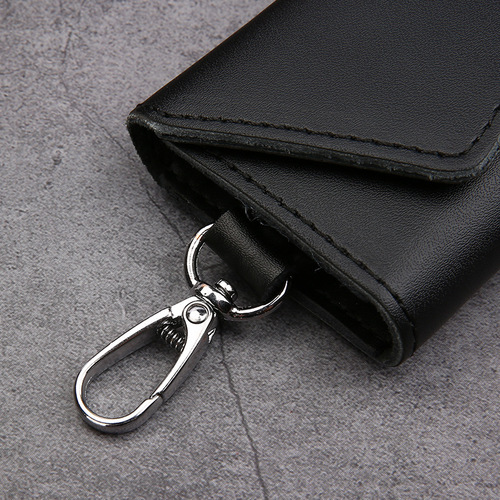 Calfskin car key case manufacturer wholesale men's genuine cowhide key case fashionable women's home key hanger