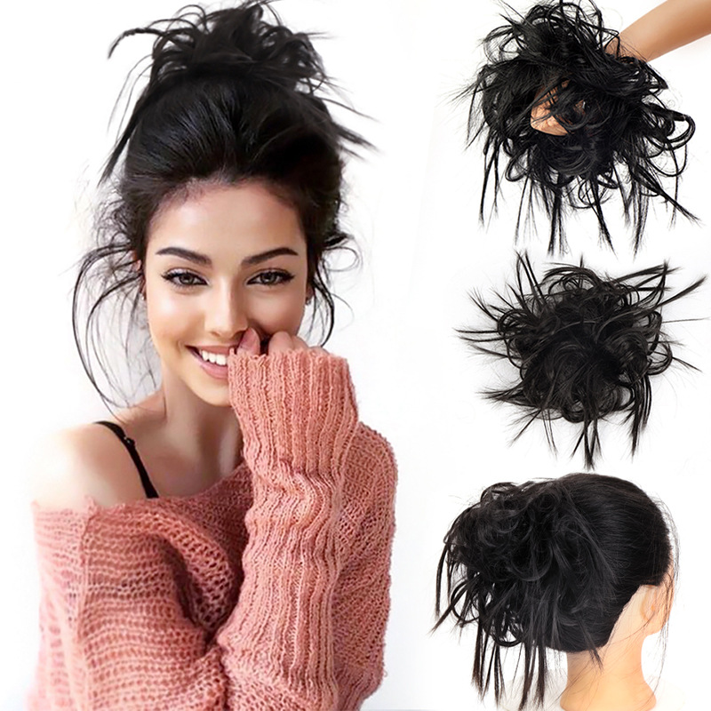 Synthetic hair Bag Messy Women's Fluffy Chicken Tail Curled Circles _voghion.com
