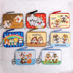 Cartoon Squirrel Chichi Titi Ka Zero Wallet Hazel Squirrel Student Meal Card Card Holder Dispersed Wallet with Keychain