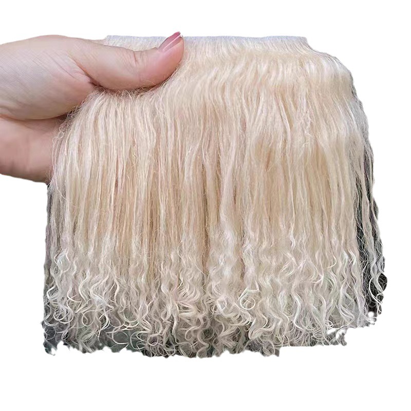 Alta calidad tan lana pelo fila bjd belleza nudo cerdo monstruo soldado monstruo ob11 Gao Ke Er multicolor 6 puntos bebé peluca