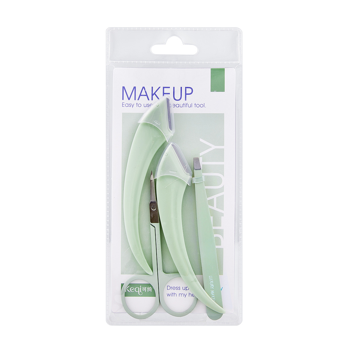 Macro Eyebrow Trimming Knife,Eyebrow Trimming Scissors,Eyebrow Trimming Clip,Safe Eyebrow Trimming For Beginners,Anti-scratch Four-piece Eyebrow Trimming Set