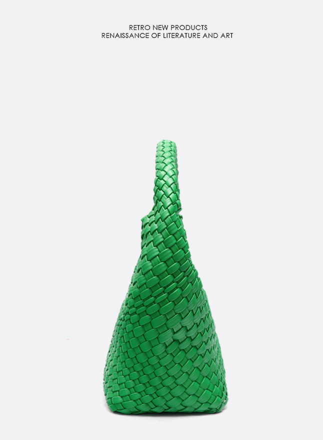 Ein Nischendesign gewebter Handtaschenkorb, modische trendige Umhängetasche mit einer Schulter, Sommer neue vielseitige Mutter und_voghion.com