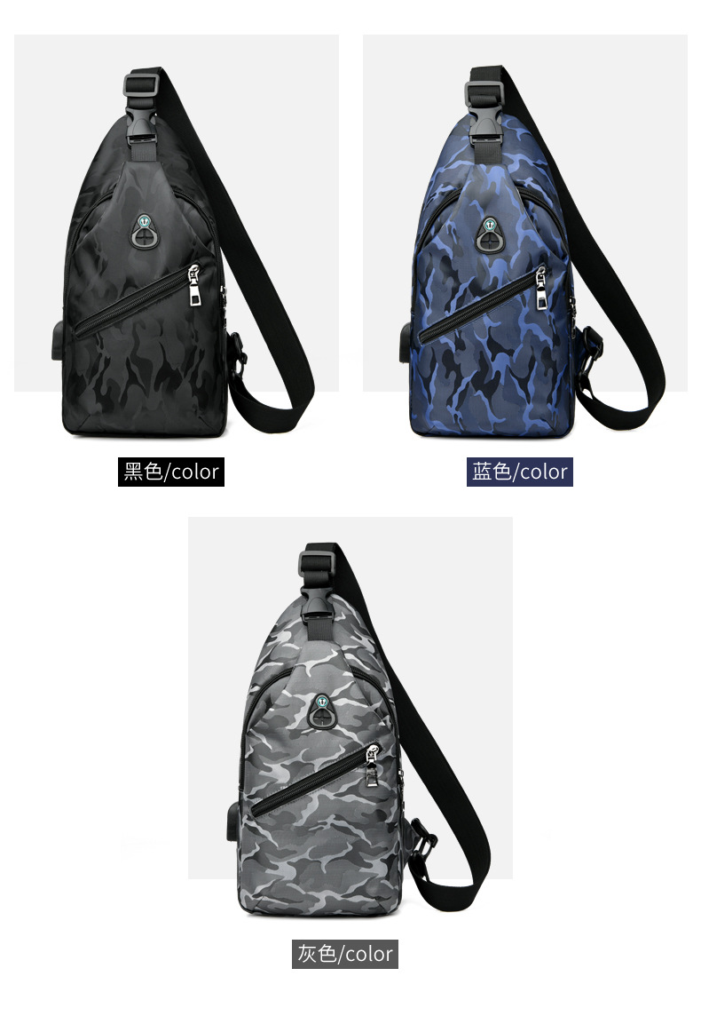 Wholesale New Fashion Men's Shoulder Messenger Bag Shoulder Bag Korean Leisure Chest Bag Men's Bag display picture 27