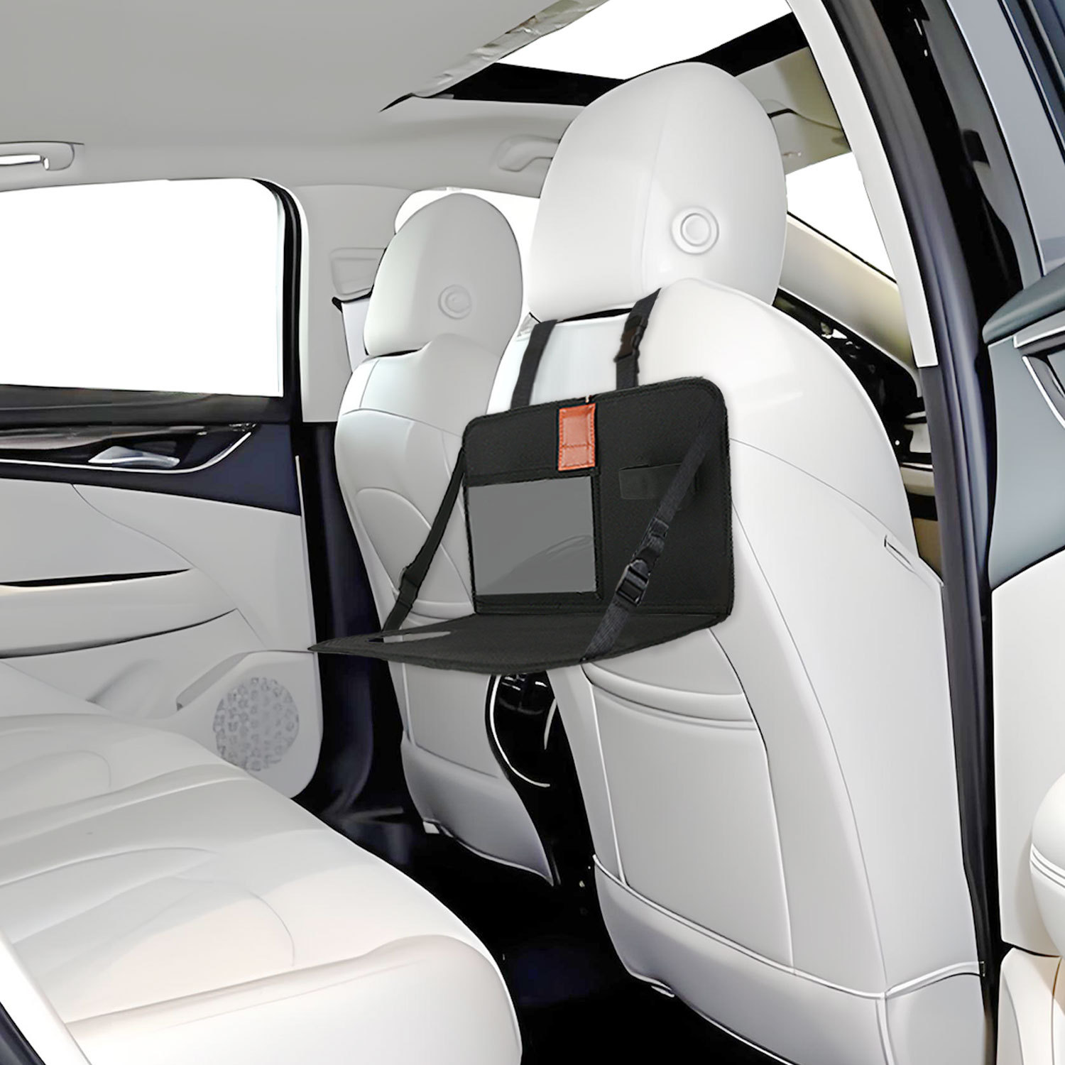 2025 Cross-Border New Car Storage Bag Cup Holder Storage Dining Table Car Rear Multi-Functional Foldable Table
