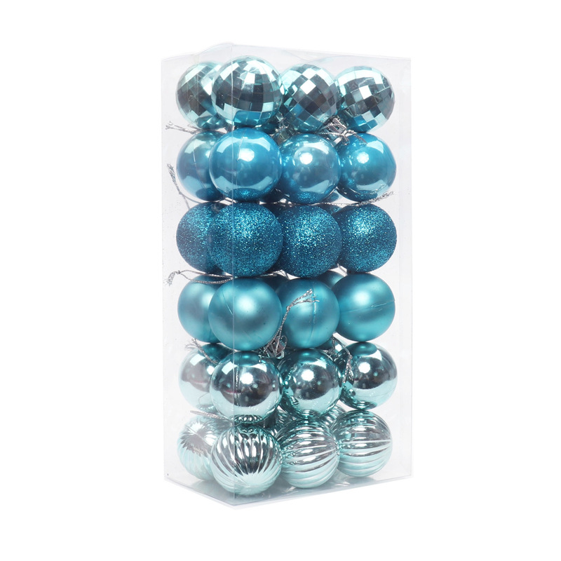 Bolas galvanizadas de plástico 4cm36pcs mini colgante de Navidad artículos navideños coloridos bolas de decoración accesorios de día de San Valentín