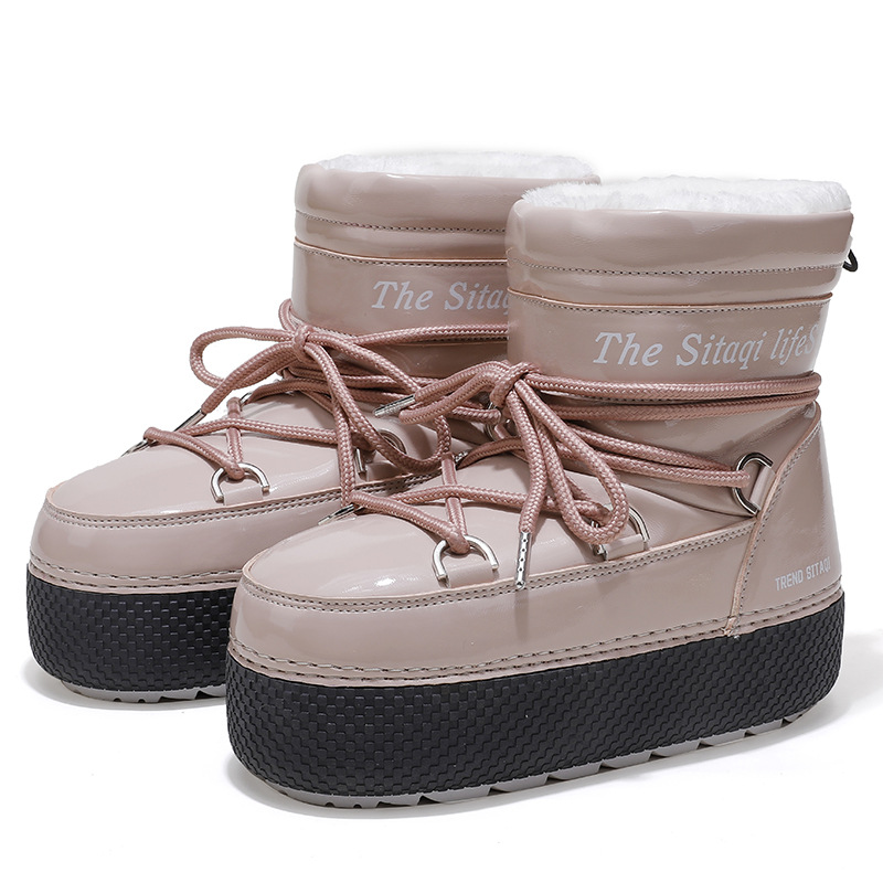 Las botas de esquí de té de arena de alta gama para padres e hijos de invierno son cálidas y fáciles de cuidar, seguras y de origen transfronterizo, dropshipping