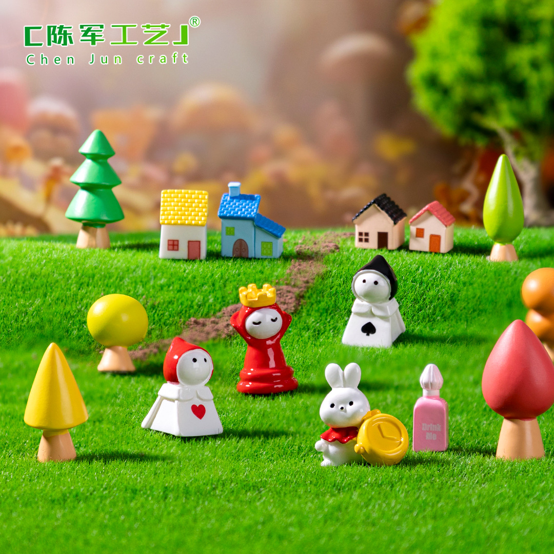 创意迷你卡通童话世界房屋树木 DIY材料装饰品挂配件微景观小摆件