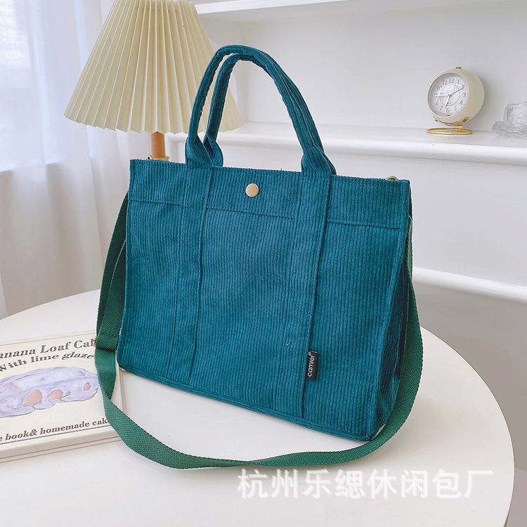 Estilo coreano casual gran capacidad bolsa de compras moda PANA lienzo bolso simple retro artístico bolso de hombro para las mujeres