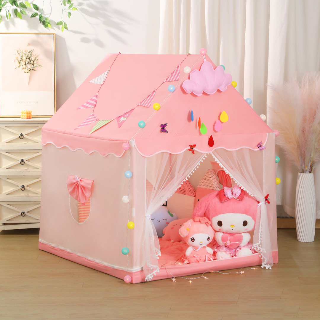 Tiendas de campaña para niños, cabaña de princesa interior, casa de juegos de ensueño para niños y niñas, regalos de cumpleaños para bebés, juguetes, castillo image 5