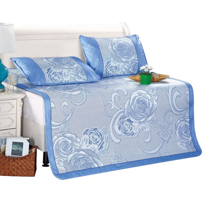 Summer summer summer mat wholesale ice silk summer mat three-piece folding washed gift mat dormitory mat one-piece delivery