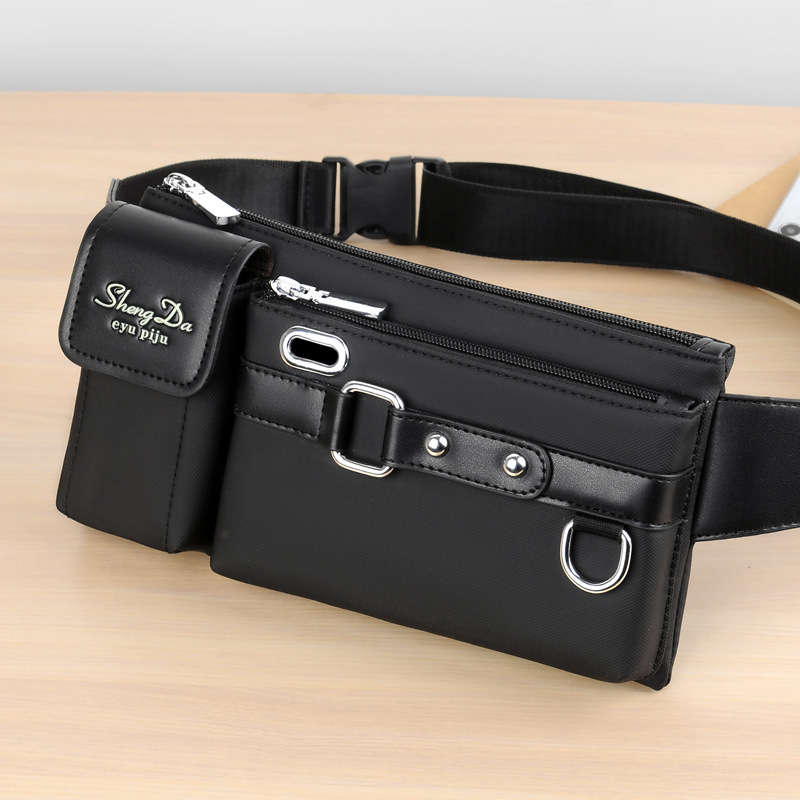 Nueva bolsa de cintura ligera bolsa de pecho casual deportiva para hombres bolsa de teléfono móvil multifuncional bolsa de tela impermeable bolsa de mensajero de gran capacidad moda