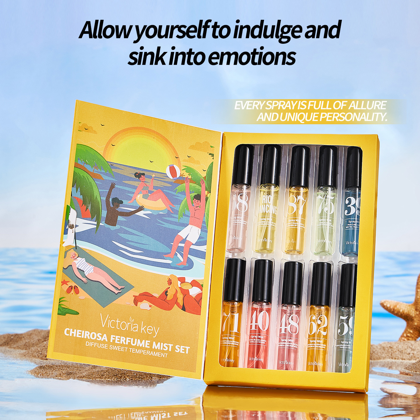 跨境热销香水喷雾10支装5ml巴西数字无酒精香氛香水喷雾持久留香