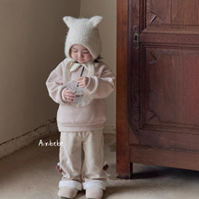 档口童装爱喜婴童品牌2025深秋冬款上新裤子A8253杏色