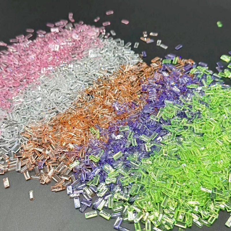 Acrylic ice bar 3*7 long flat diamond manual diy accessories net red live filling hand ball material