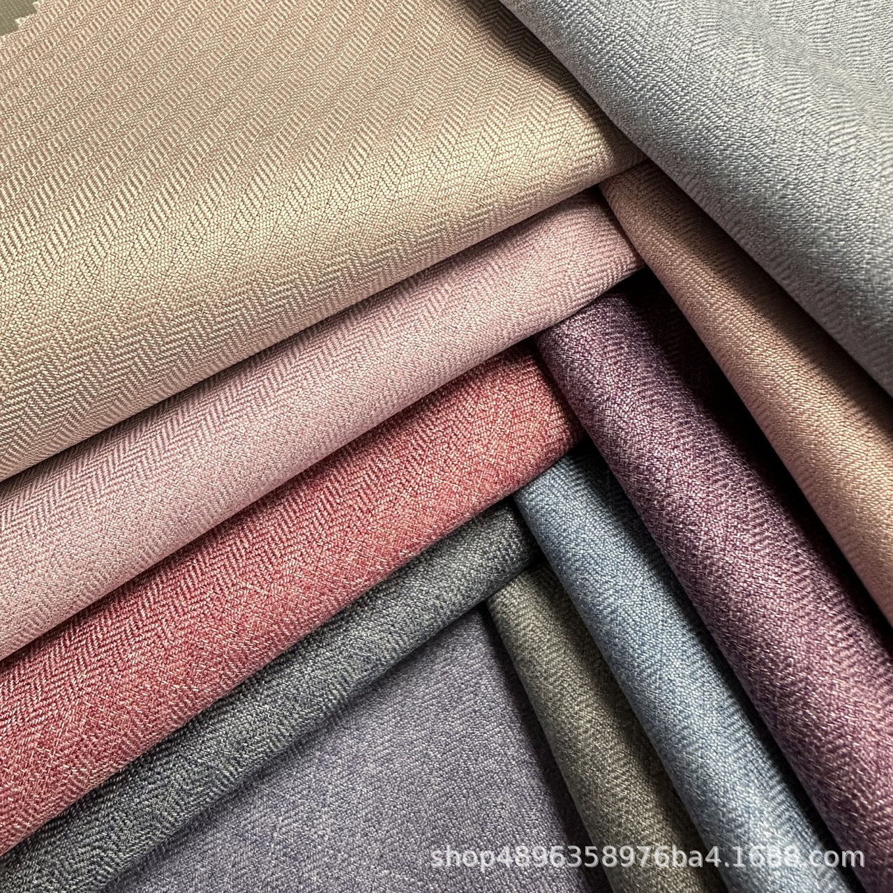 维也纳国际v字布酒店同款环保纳米全遮光美人麻复合窗帘面料批发