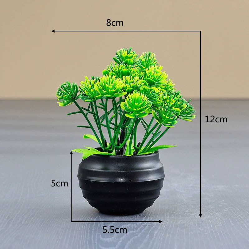 Plastic artificial plant, decorations for office, small pot, (Cross-border trading)