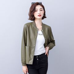 2025爆款真皮皮衣女春秋季薄款棒球领时尚百搭个性绵羊皮夹克女装