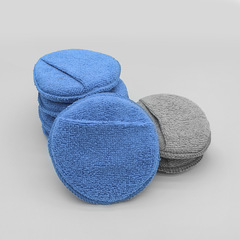 5-inch waxing cake polishing sponge round pocket car sponge wipe microfiber crystal-plated car wash sponge wipe