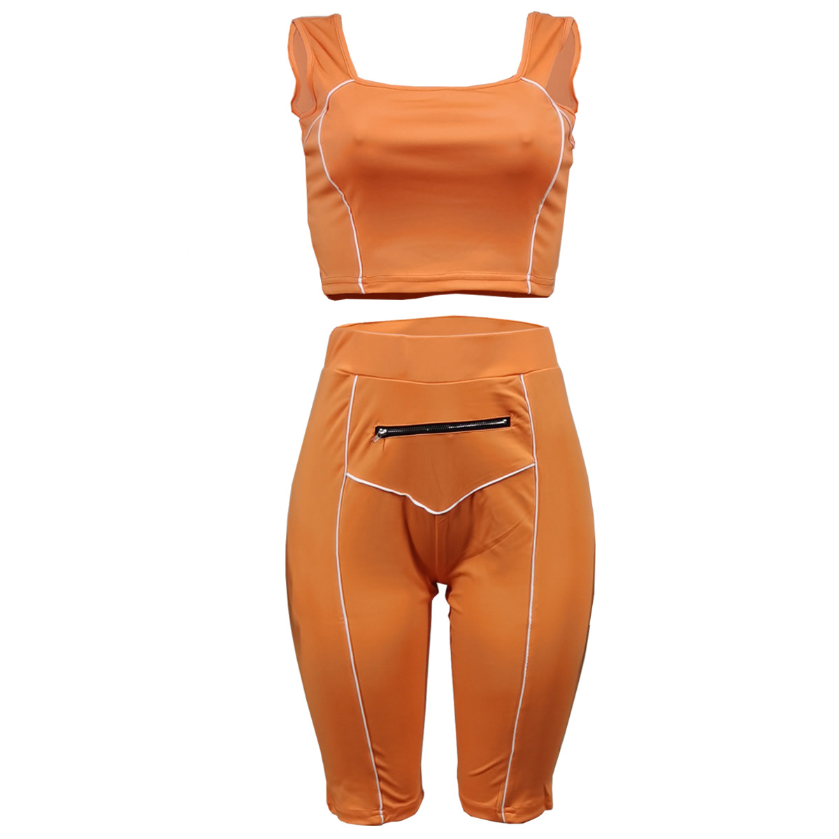 Spot Sexy Solid Color Sports Set NSSJW58859