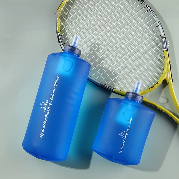 Sports soft kettle with filter element outdoor soft water bag foldable cross-country running water bag 2000ml portable water Cup