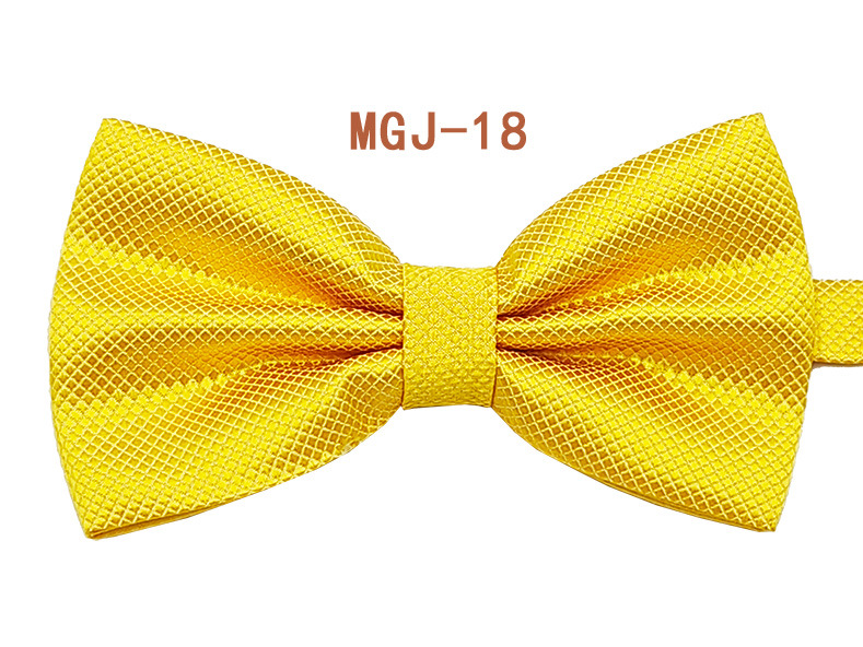 Pajarita negra de color sólido para hombre British Cube Spot Venta al por mayor Ropa formal Boda Doble pliegue Doble lazo de doble capa 27 colores