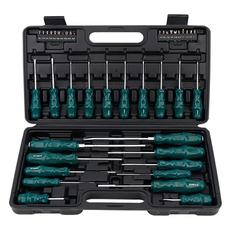 Juego de destornilladores multifuncional de 41 piezas para reparaciones en el hogar, que incluye destornilladores triangulares y de formas especiales, destornilladores de cabeza plana y destornilladores Phillips.