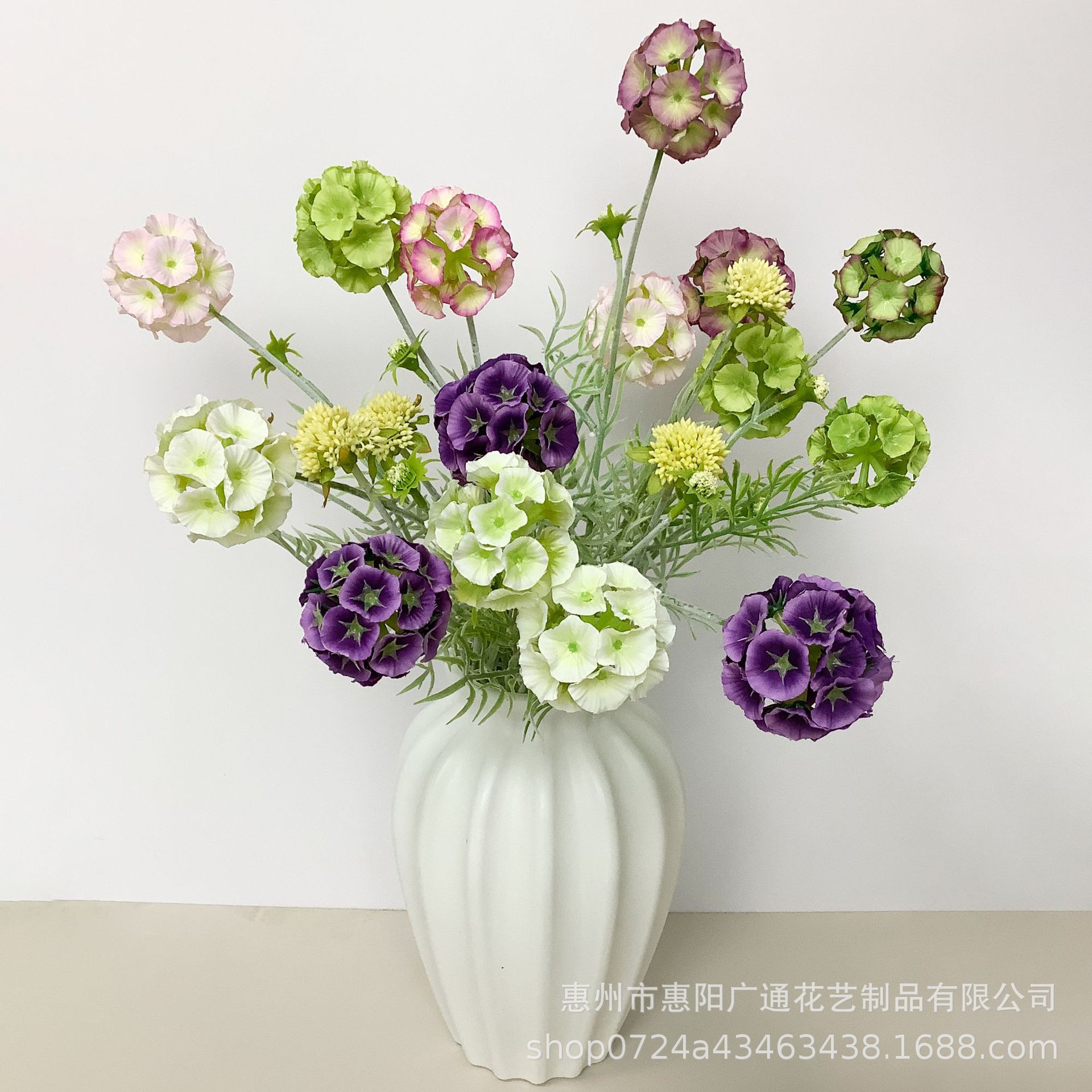 欧式高端小众花材仿真花风车球假花家居酒店摄影软装叉花婚庆布景