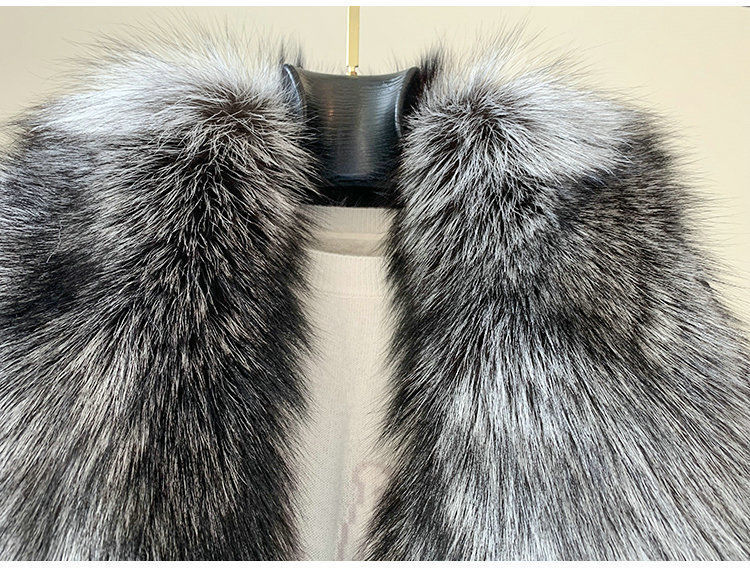 Women's Clothing Fur new young women's short style houndstooth collar sier fox fur_voghion.com