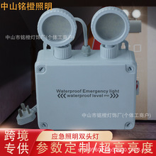 IP65防水外贸热销照明应急安全出口壁挂式防水双头应急照明灯