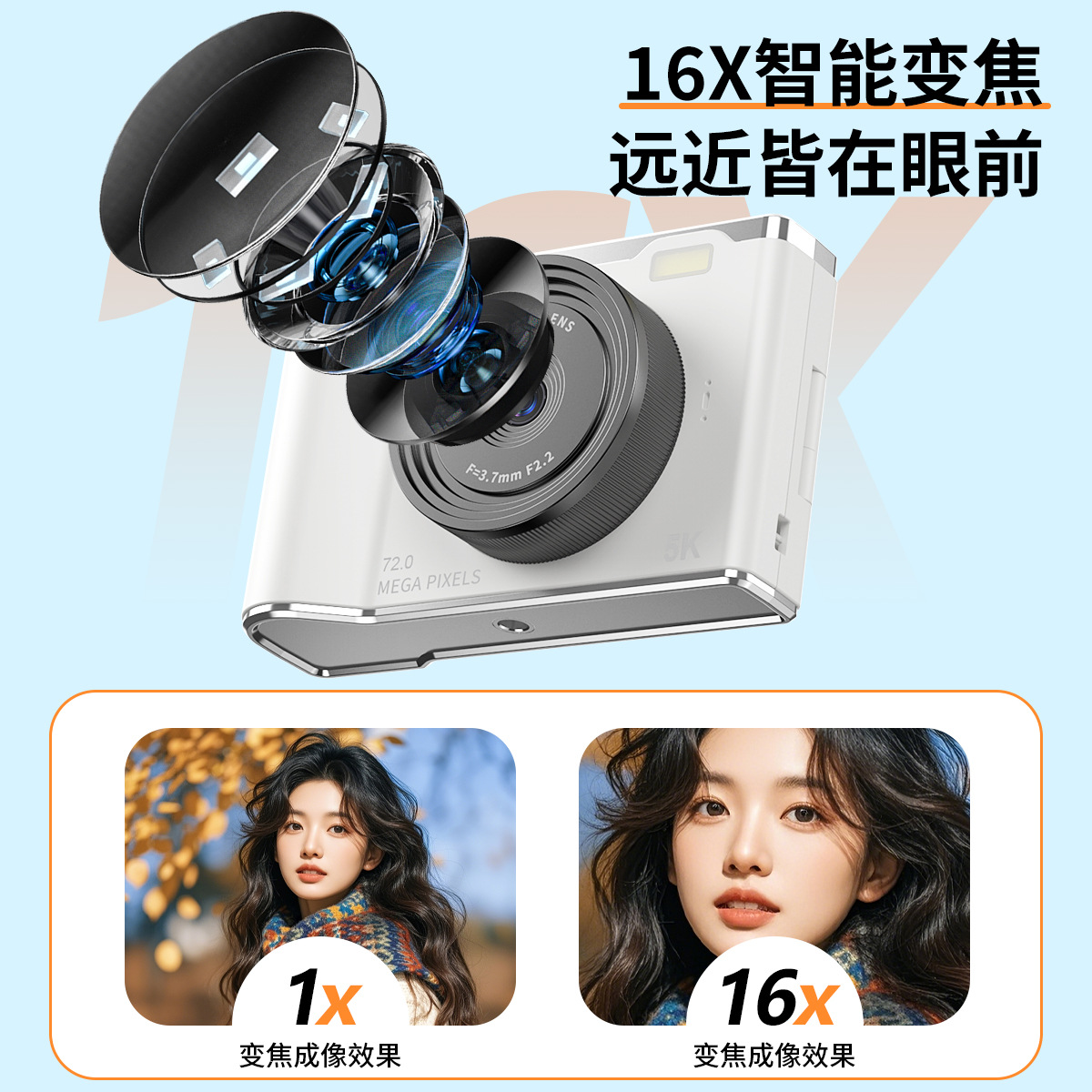 Polaroid, retro digital camera for elementary school students, Birthday gift