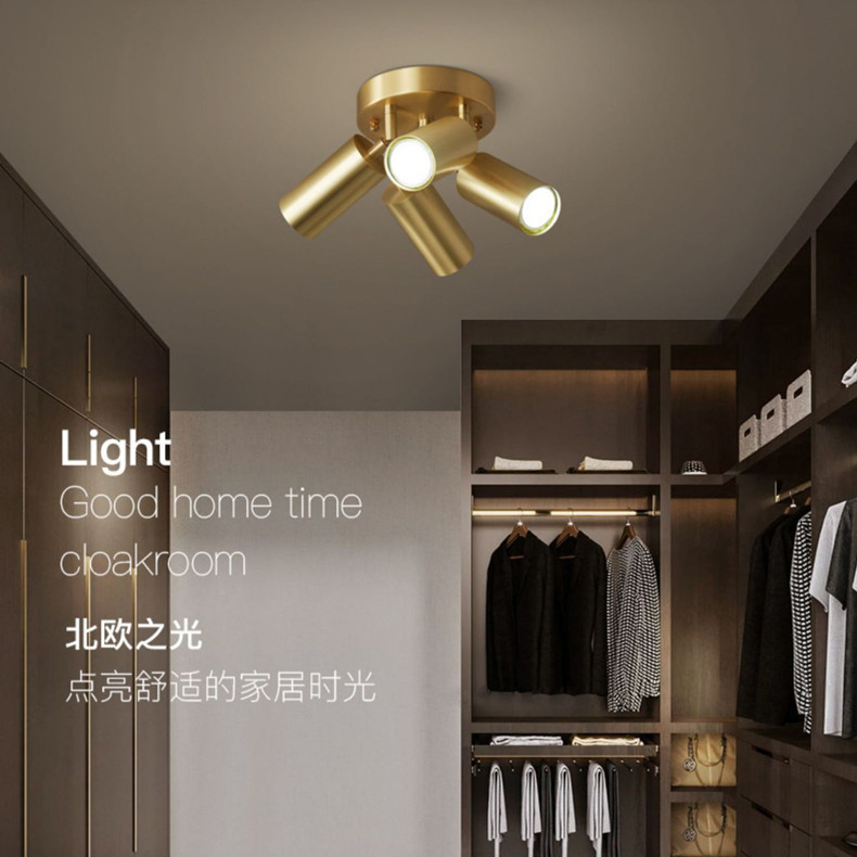 Nordic copper aisle lamp modern simple entrance lamp luxury balcony lamp